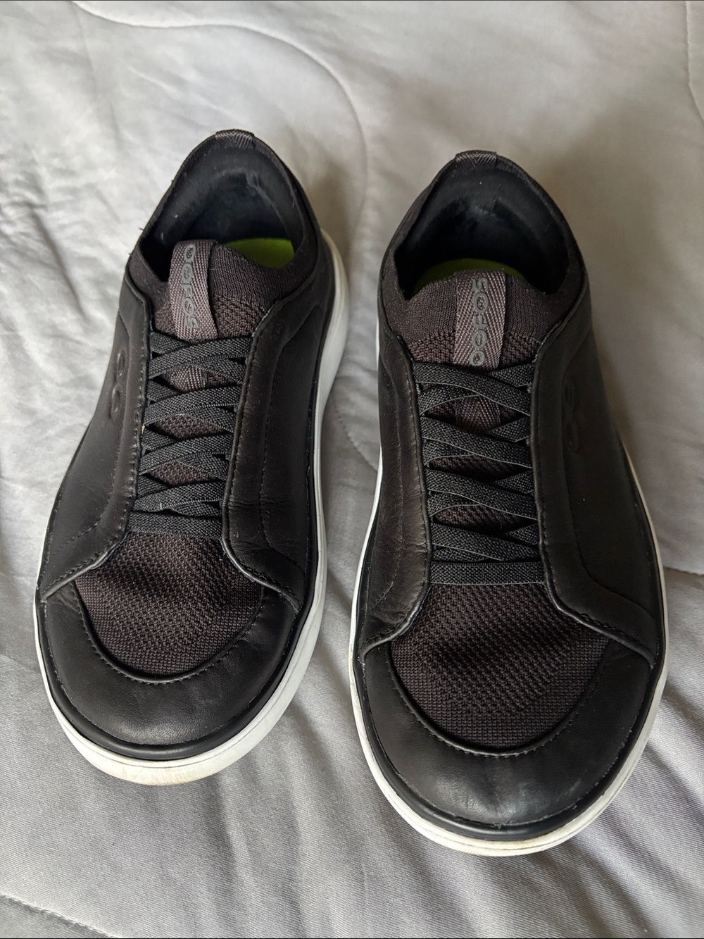 Womens Oofos Black Sneakers